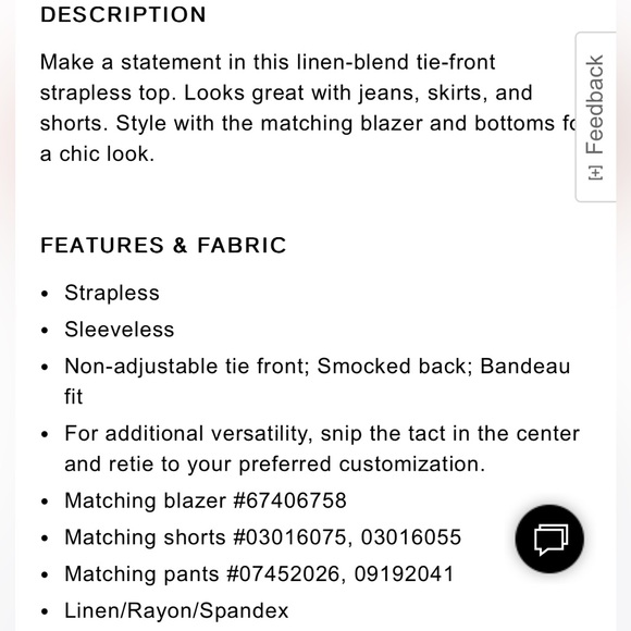 NWT Express Brown Linen-Blend Tie Front Bandeau Top XL • - Picture 8 of 8